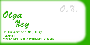 olga ney business card